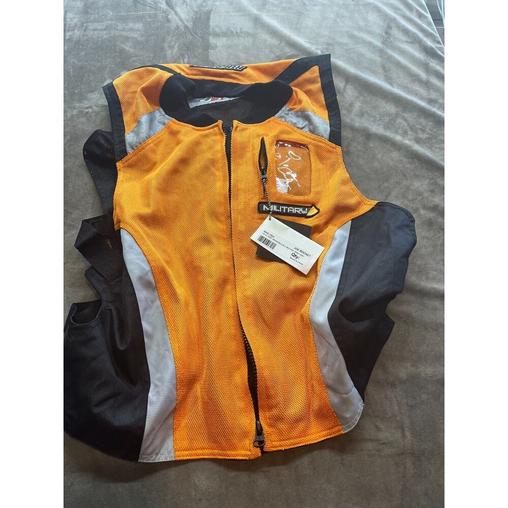 Joe Rocket Military Spec Mesh Motorcycle Vest Orange Men’s Lg/XL New with Tags‎